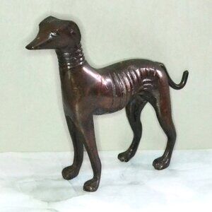 Bronze Greyhound Dog Figure Metal Decor Animals Room Decor